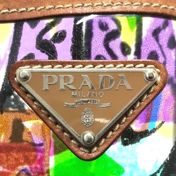 PRADA Venetian print Tote Bag Vinyl/Leather Multicolore/SilverHardware - Picture 11 of 16